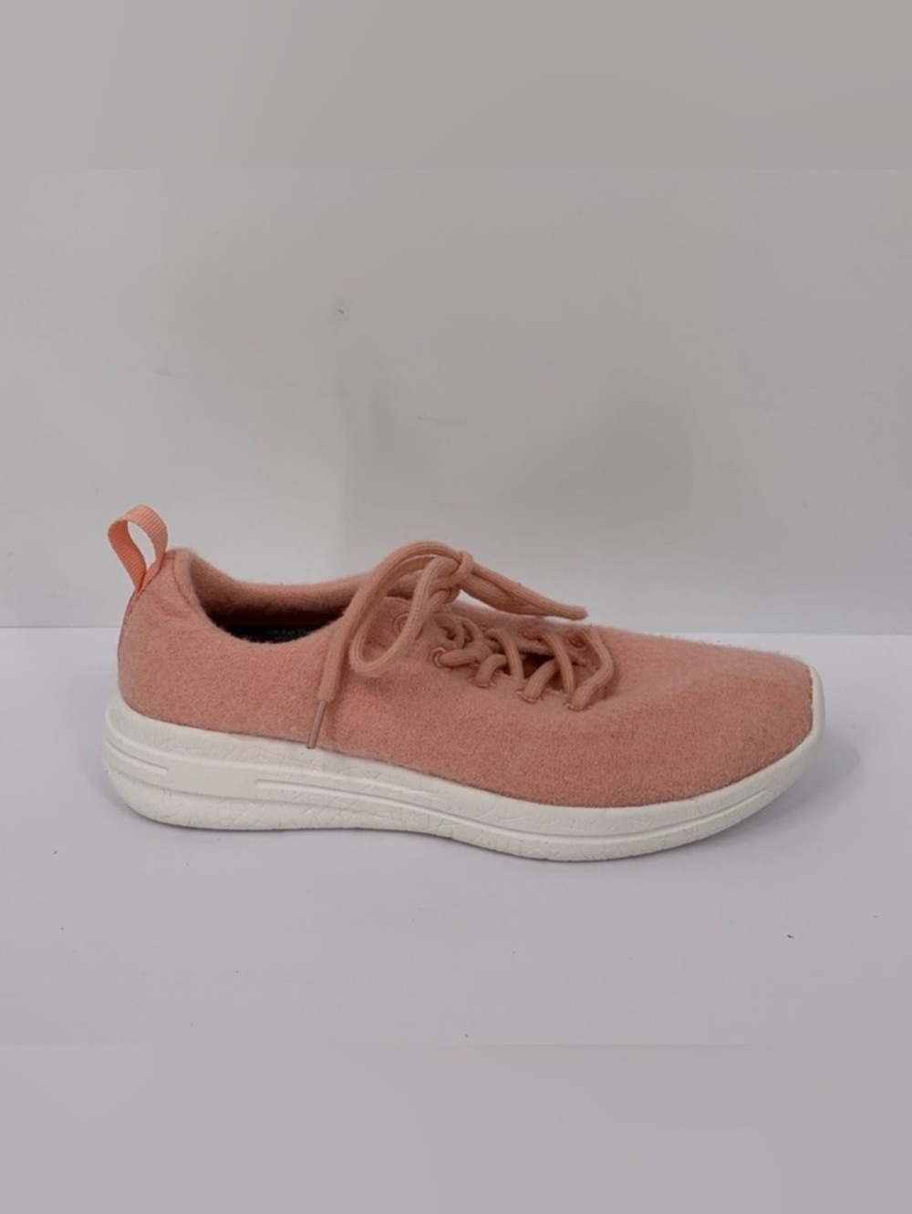Freeshield wool sneakers shoe light pink lace-up tie women 7